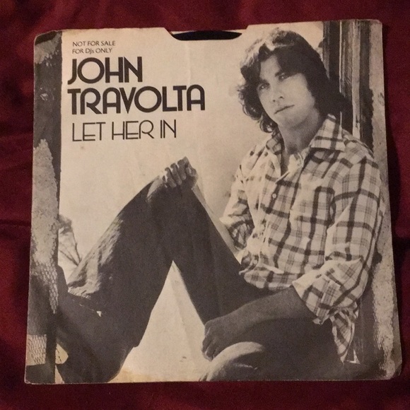 45 inch vinyl record by John Travolta "Let Her In" - Picture 2 of 6
